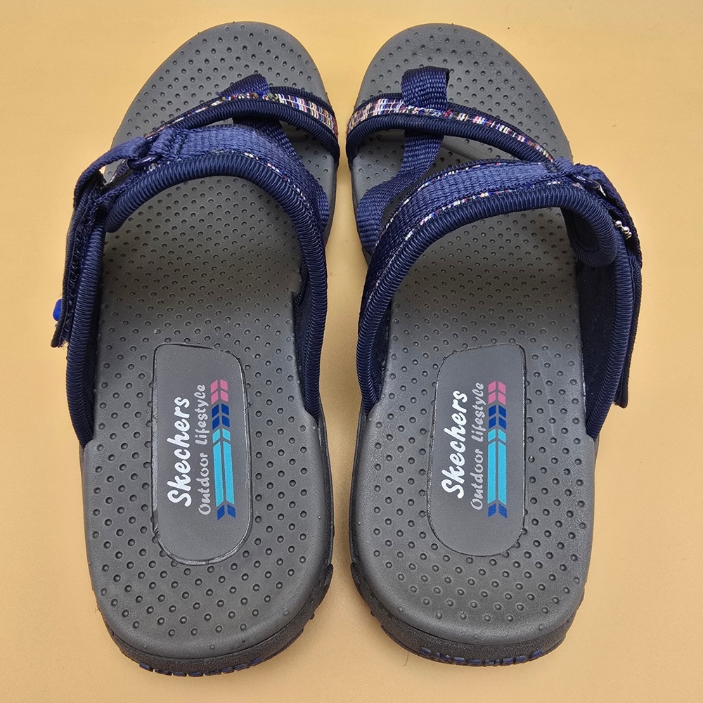 Skechers Trail Women's Size 6 M Navy Blue Outdoor Sandals Machine Washable Vegan - Picture 10 of 14